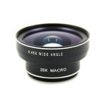 Black 0.45x Portable Clip On Mobile Phone Camera Lens Wide Angle Selfie Lens