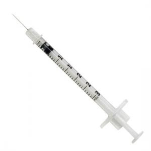 China 3-Piece Disposable Insulin Injection Syringes For U-100 With Integrated Needle on sale
