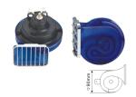 EST1010B Chrome Blue Universal Car Horn Replacement Truck Snail Horn 510Hz 110DB