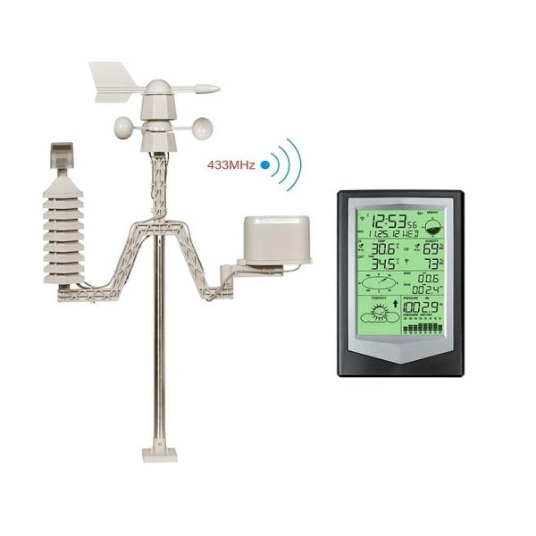 LCD Display Outdoor Agricultural Wireless Weather Station With Wind Direction