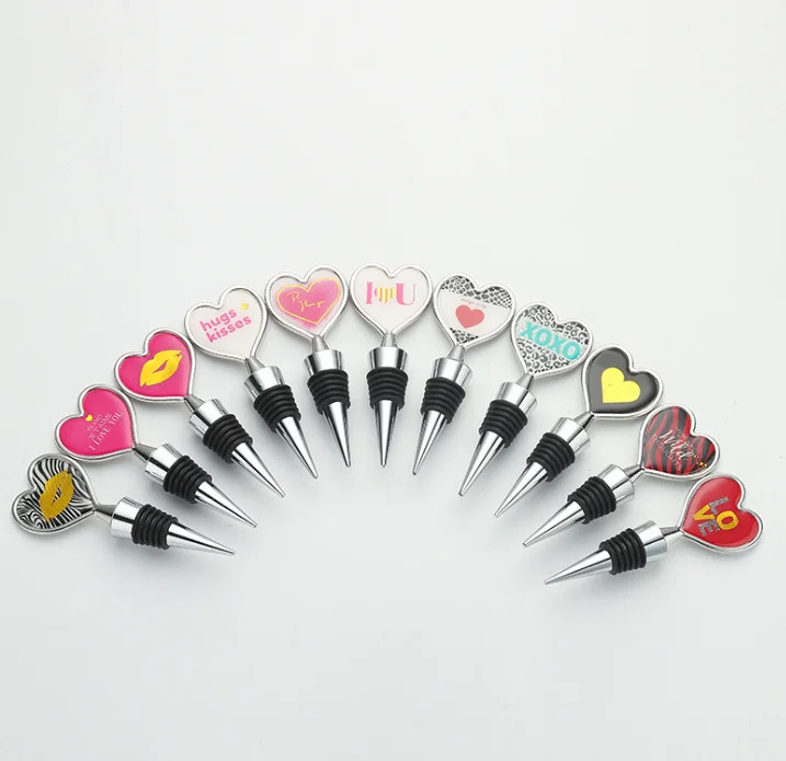 Custom Metal Wine Stoppers Silicone Rubber Christmas Wine Bottle Stopper