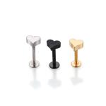 Heart shaped lip ring stainless steel body piercing jewelry labret ring