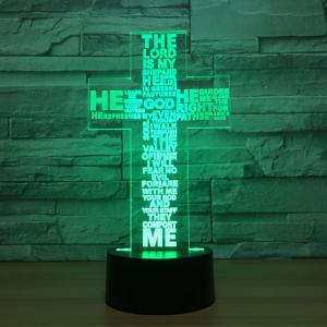 China Crucifix 7 Colors Change 3D LED Night Light with Remote Control Idea For Christmas Gifts And Party Decoration wholesale