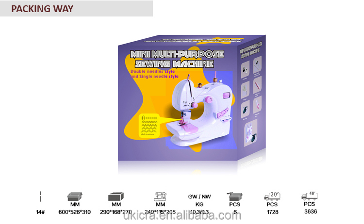 ABS Metal Household Sewing Machine with Dual Speed and Power Supply User-Friendly