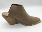 Casual Platform Womens Leather Dress Shoes Beige 3 Inch Heel Closed Toe
