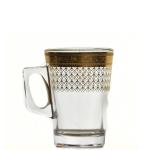 Golden Decorated Gold Decal Tumbler Drinking Glasses