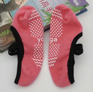 China Breathable Circle Cotton Socks Yoga Grip Socks For Women Letter Pattern Type wholesale