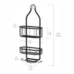 Rustproof Black Over Head Shower Caddy Bathroom Hanging Shower Organizer with
