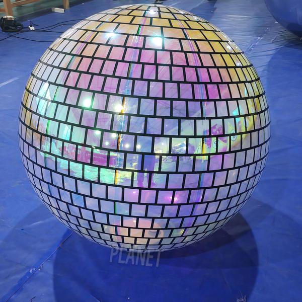 Colorful Portable Disco Mirror Ball Hanging Inflatable Mirror Balloon PVC Mirror