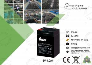 China Sealed Maintenance Free Rechargeable Lead Acid Battery 6v 4ah 0.7kg For Fire Alarm Application, Sprayer wholesale
