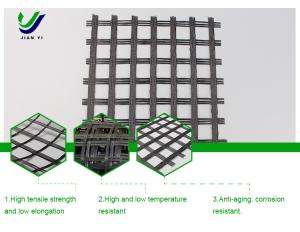 China Alkali Free Fiberglass Geogrid 12~50mm×Mm With Good Toughness wholesale