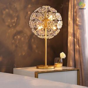 China Copper Crystal Bedside Table Lamp G9 X 6 For Home Hotel wholesale