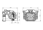 24Pin 1000VDC Plug Transmission Cable Connector IEC Certification