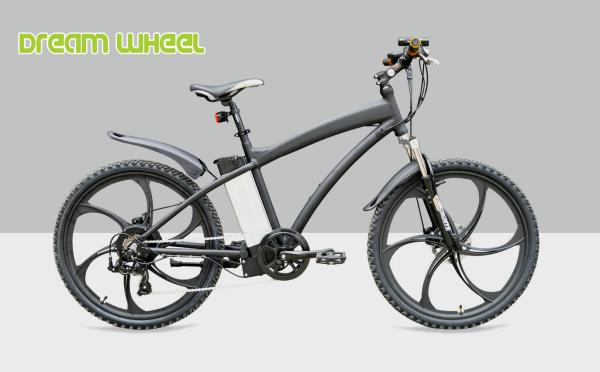 25km/H Electric Mountain Bicycle , Magnesium Alloy Electric Mountain Bikes For