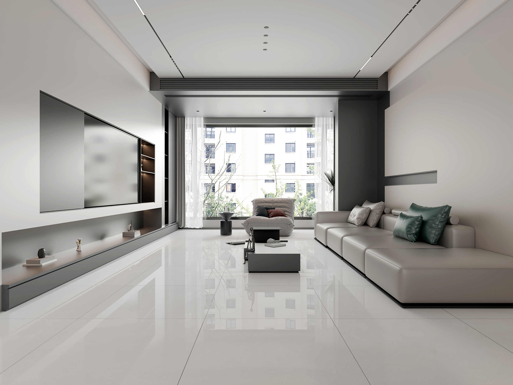 Wear-resistant Light Gray Indoor Floor 800x800mm Polished Glazed Porcelain Tiles for Renovation