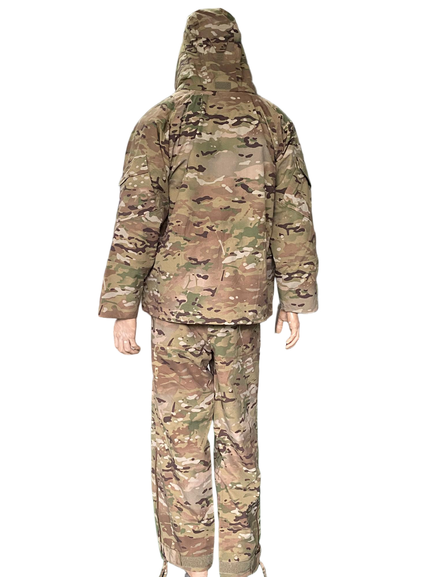 Tactical Camo Combat Set With Waterproof Insulated Grid Jacket For Winter Outdoor