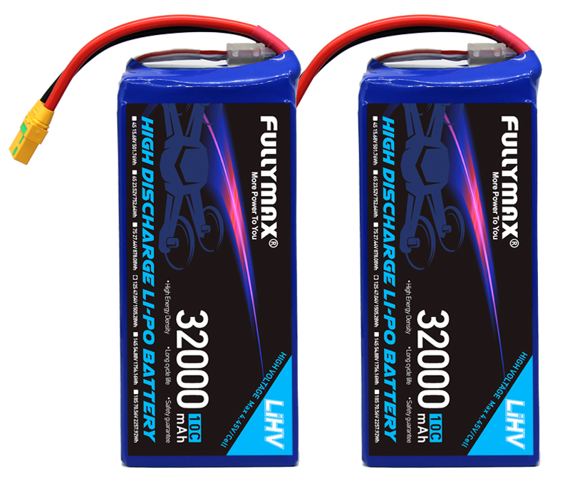 12s Lipo Battery Pack Airplane UAV Drone Battery Backup High Voltage 32000mAh 47.04V 10C XT90-S Plug