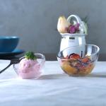 5oz Bowl Shaped Dessert Glasses 2mm Thickness Wall With Oblique Mouth