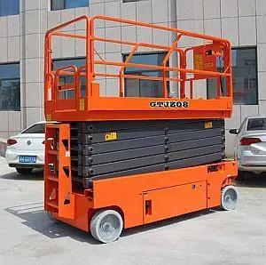 China 450kg Hydraulic Lifting Platform Self Propelled Scissors Mobile Lift Tables wholesale