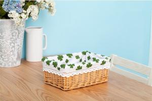 China ECO wicker table storage basket bathroom basket with mat customize size square shape wicker baskets manufacturer wholesale