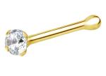 7mm 14k Gold Nose Ring , Non Irritating Nose Piercing Jewelry OEM