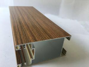 China Square Wood Finish Aluminium Profiles Extrusions For Led Strip Lighting Corrosion Resistance wholesale