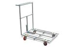 Aluminium Profile Industrial Tote Cart Multilayer Hand Push Trolley