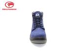 Blue Suede Leather Double Density Safety Shoes For Engineers Anti Split Winter