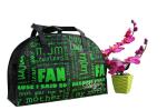 Black Binding Non Woven Carry Bag Silk Screen