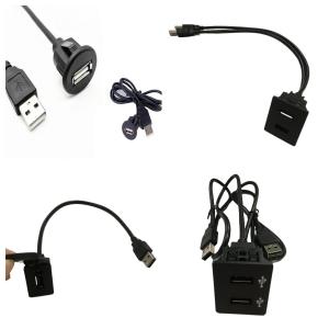 China Car Dash Cable Wire Harnesses Single Dual Car Charger USB Socket wholesale