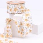 Floral Personalized Grosgrain Ribbon Weave Edge Ribbon For Gift Packing