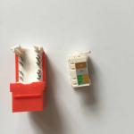 UTP 90 Degree CAT6 RJ45 Keystone Jack Color Customized For Network Communication