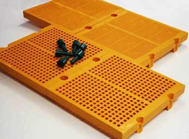 Quarry Crusher Non Blinding Polyurethane Screen Panels Modular 2ft X 1ft