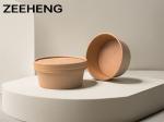 ZEEHENG 6oz 180ml Eco Friendly Kraft Paper Bowl White