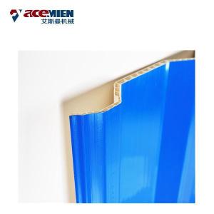 China Two Layer Corrugated Roof Sheet Making Machine PVC Plastic Twin Wall Blue wholesale
