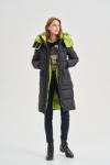 FODARLLOY 2022 ladies warm hooded cotton-padded clothes slim long down winter