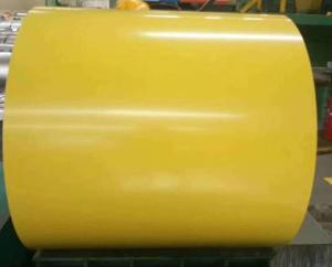 China Self Cleaning Yellow Prepainted Steel Coil 0.4MM Thickness For Furniture Decoration wholesale