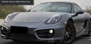 China Electro Optical Metal Deep Grey Car Wrap Film Moisture Proof wholesale