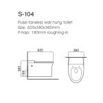 Ceramic Pulse Tankless Toilet Wall Mounted Space Save for Bathroom