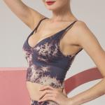 Plus Size High Impact Sports Bras For Big Bust Tie Die Wireless Multicolor
