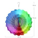 Multi Colored UV Printed Garden Steel Wind Spinner 30*30cm