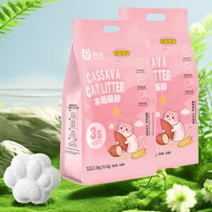China Cassava Cat Litter Plant Eco-friendly Natural Ingredients Premium Clumping Smell Proof wholesale