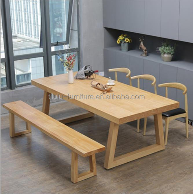 Office Building Nordic Art Assurance Customized Solid Wood Dining Table for Professional and Modern Design