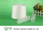 Smooth Raw White 100 Polyester Yarn Z Twist For Sewing Machine , 20S-60S Counts