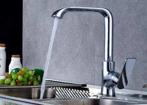 China Modern Design Brass Kitchen Faucet Chrome Plating ROVATE Contemporary Style wholesale