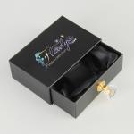 Black Custom Color Logo Printing Hair Extension Packaging Box Glitter Hair