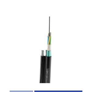 China 48 Core Aerial Fiber Optic Cable Singlemode 9/125um with Steel Wire Messenger PE GYTC8S wholesale