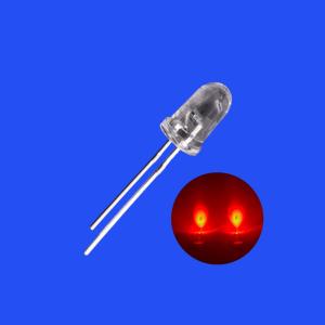 China 5mm 635nm - 645nm Deep Red Color 24000mcd - 26000mcd 8deg Bullet Head Water Clear Lens Diode Light wholesale