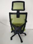 Black Arm High Back Swivel Chair , 100mm-70mm Mesh Desk Chair
