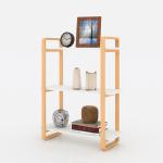 Wooden Wall Mount Painting Storage Shelf White For Bedroom Living Room Office